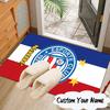 Custom Name Bahia FC Crest Design Rug for Living Room, Game Rooms, Office, Bedroom, Floor Mat Playful Design, fan gifts Christmas decor
