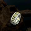 S925 Sterling Silver Adjustable Lucky Ruyi Ring with Six-Character Mantra