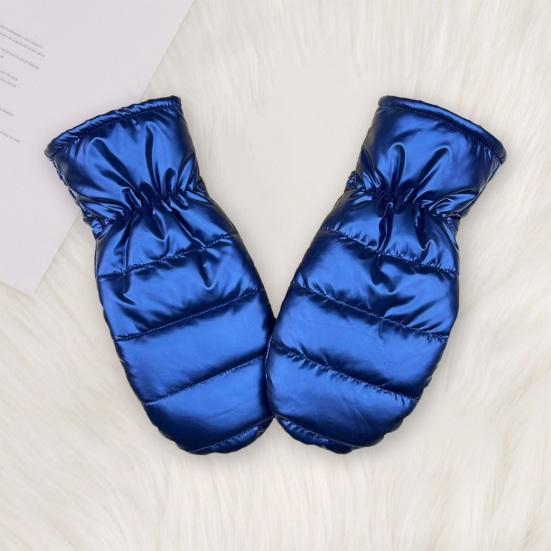 1 Pair Winter Cycling Mittens Windproof Thickened Warm Waterproof Unisex Soft Cold-proof Solid Color Outdoor Sports Skiing Gloves