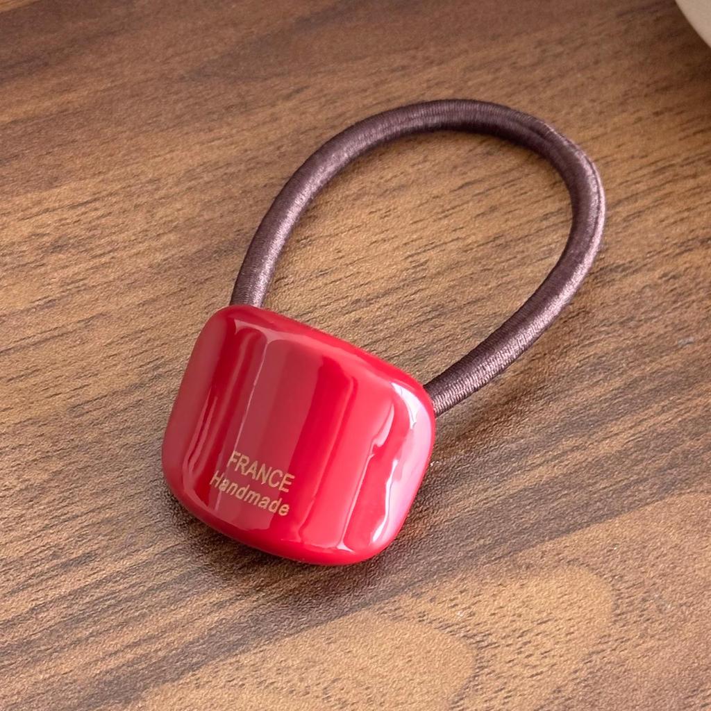 Korean Style Autumn/Winter Elegant Milk Tea Hair Tie - Traceless Acetate Rubber Band Ponytail Holder