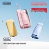 Five-Fold UV Protection Compact Sun and Rain Umbrella, Black Glue Coating.