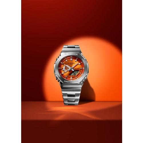 Casio Watch G-Shock [] Metal Bezel Band Model GM-2110D-4AJF Men's Silver