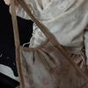 Yai ocsui [autumn maple silence] original new Chinese zen cotton and linen maple leaf picture retro portable shoulder bag women
