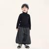 Boys Half Stand Collar Long Sleeve Bottoming Shirt Korean Style Kids Casual Top