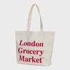 London Grocery Market Cotton Tote Bag London Grocery Market Cotton Tote Bag_Cotton Market Bag (Red)