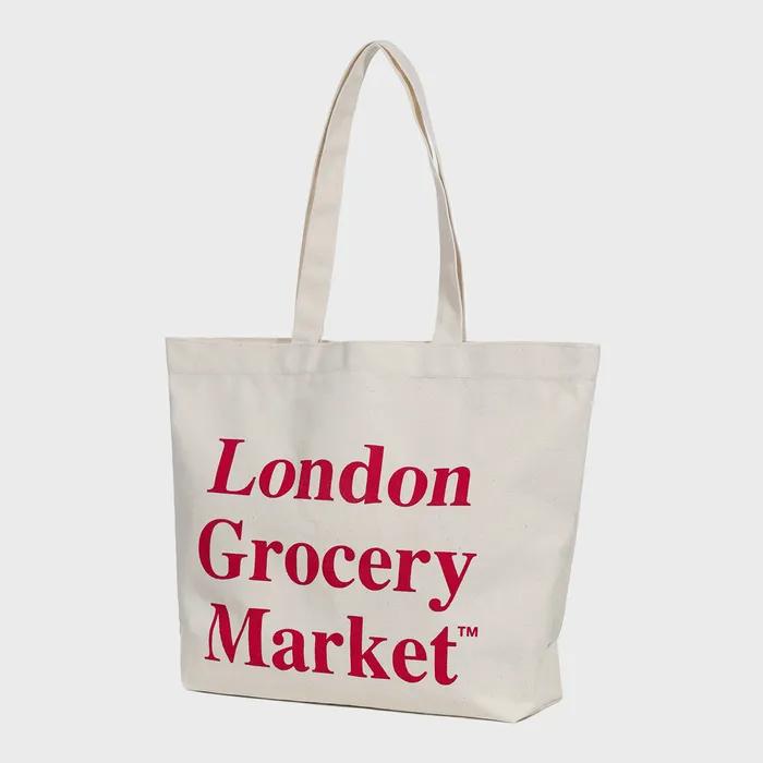 London Grocery Market Cotton Tote Bag London Grocery Market Cotton Tote Bag_Cotton Market Bag (Red)
