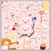 50 Waterproof Pink Little Pig Cartoon Stickers for Kids' Water Bottles & Journals
