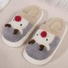 Fashion Cute Cartoon Animal Plush Slippers Women Indoor Non Slip Pvc Platform Flurry Slippers Woman Light Bedroom Cotton Slides Female