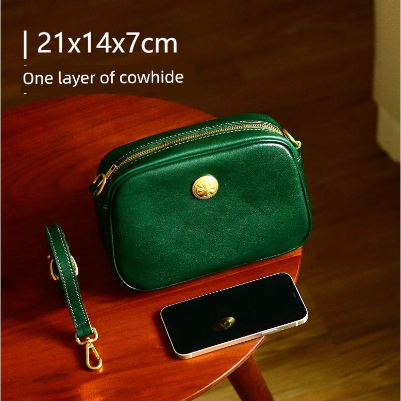 [Clearance Special Offer] First Layer Cowhide Women Bag Genuine Leather Bag Skeleton-Skin