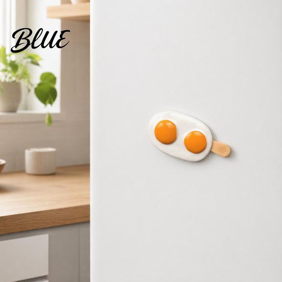 Egg Design Magnet Kitchen Decoration Magnet 3D Resin Simulated Refrigerator Decorative Fridge Memo Notes Photo Holder for Home Office