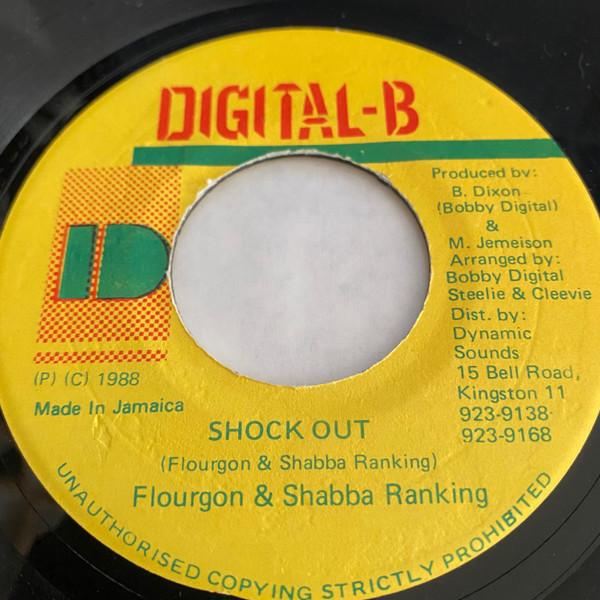 7inch Record FLOURGON & SHABBA RANKS - Shock Out NONE Digital-B 1988 Jamaica Reggae, Ska & Dub Used