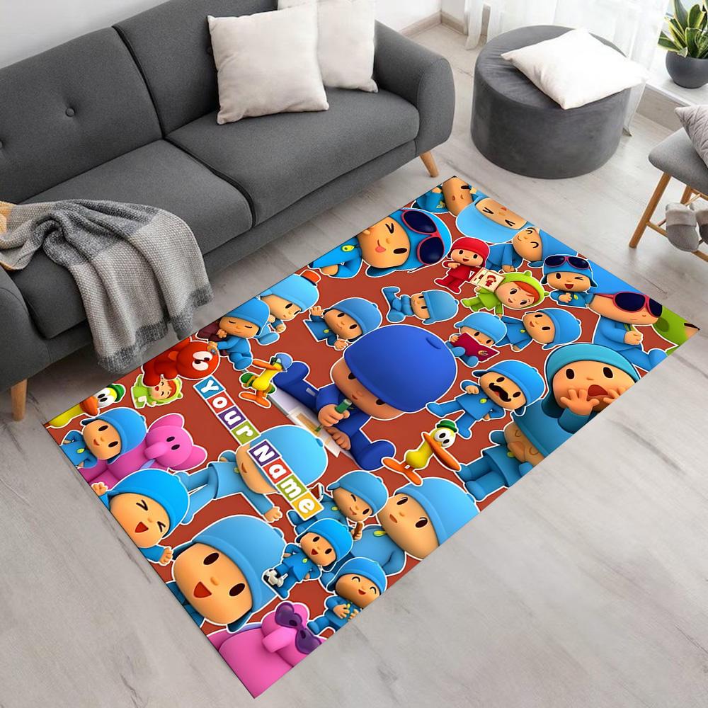 Pocoyo Customizable Name Area Rug Perfect for Balcony Outdoor Bedrooms Foyer Antislip Carpet Decorate Offices Wedding Party Gift