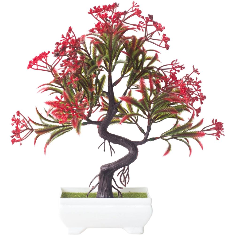 Artificial Flower Potted Plant Plastic Bonsai Fake Pine Tree Indoor Plastic Simulated Tree Potted Plants Table Potted Ornaments