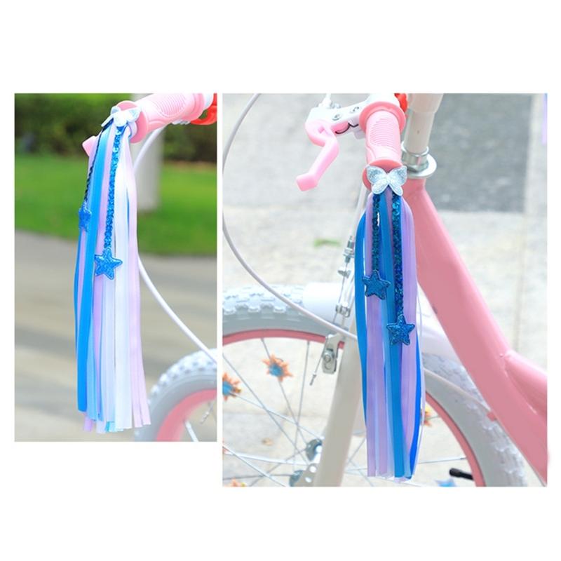 Fashion Bike Handlebar Streamers Colorful Bike Tassels Ribbon Funny Bicycles Ornaments for Girl Boys Easy To Use