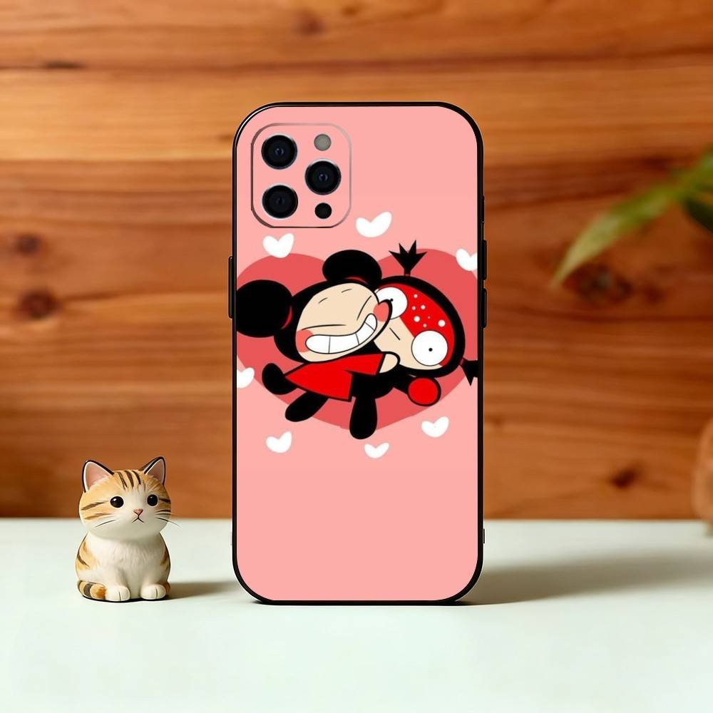 

Chinese Doll P-Pucca Phone Case For iPhone 17, 16,15,14,13,12,11 Plus,Pro Max, Others Soft Black Cover iPhone12
