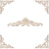 Wealrit 5 PCS Wood Carved Appliques Unpainted Wooden Decorative Onlays Furniture Corner/Center Decals for Door Wall Ceiling Cabinet Dresser(3.9" x