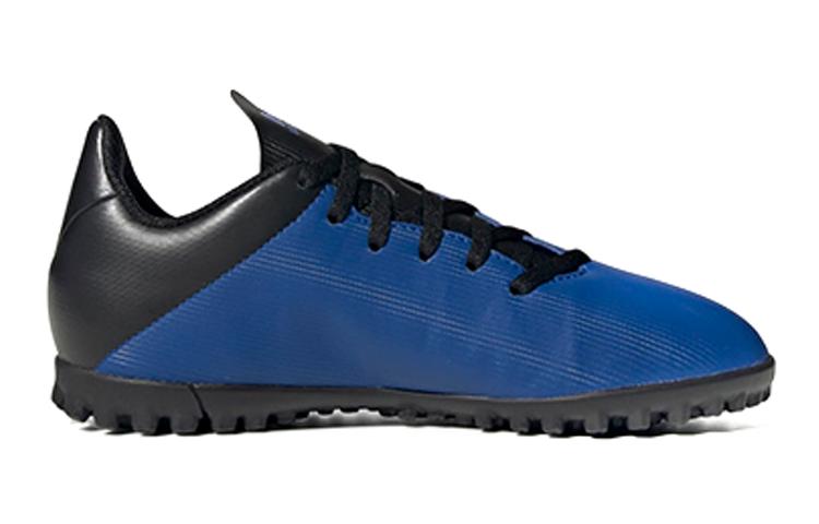 adidas X 19.4 Slip Resistant Cushioning Abrasion Resistant Low Top Kids' Soccer Shoes Blue Black White Kids' FV4662