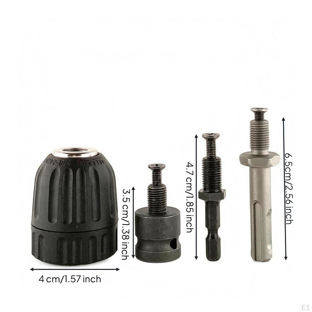 Drill Chuck Kit Use SelfTightening Adapter Metal