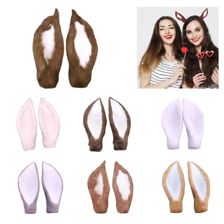 Handmade Hairhoop Making Kits Plush Fawn Ear for Crafting Headband Craft Hairhoop Accessory Costume Headpiece Materials