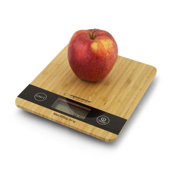 Waga Kuchenna Bambusowa Elektroniczna 5Kg Precyzyj