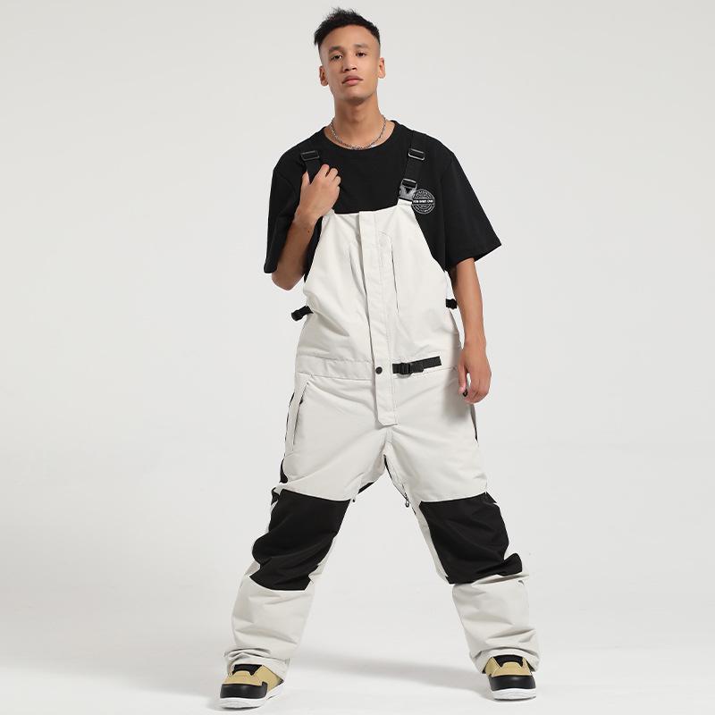 Unisex Waterproof Breathable Ski Bib Pants - Warm, Wear-Resistant Snowboard Suit