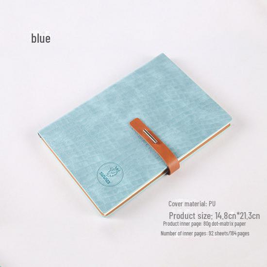 A5 Business Office Hardcover Buckle Notepad - Creative Imitation Leather PU Notebook with Custom Logo