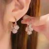 Geometric Square White Crystal Pendant Earrings For Women Fashionable Personalized Daily Accessory Party Jewelry Birthday Gifts