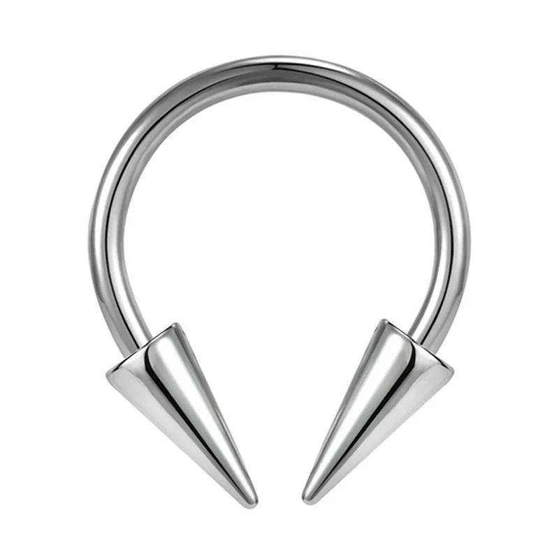 Piercing Septum Stożek 16G Stal Nierdzewna Podkowa Kolczyk w Nosie Kolce Pierścienie do Ust Czarny Tragus Helix Kolczyk Biżuteria do Ciała