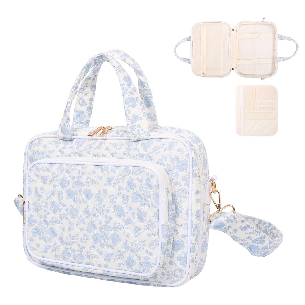 Travel Hanging Toiletry Bag Portable Waterproof Women Makeup Organizer Bag Handheld Large Capacity Cosmetic Toiletry Storage Bag