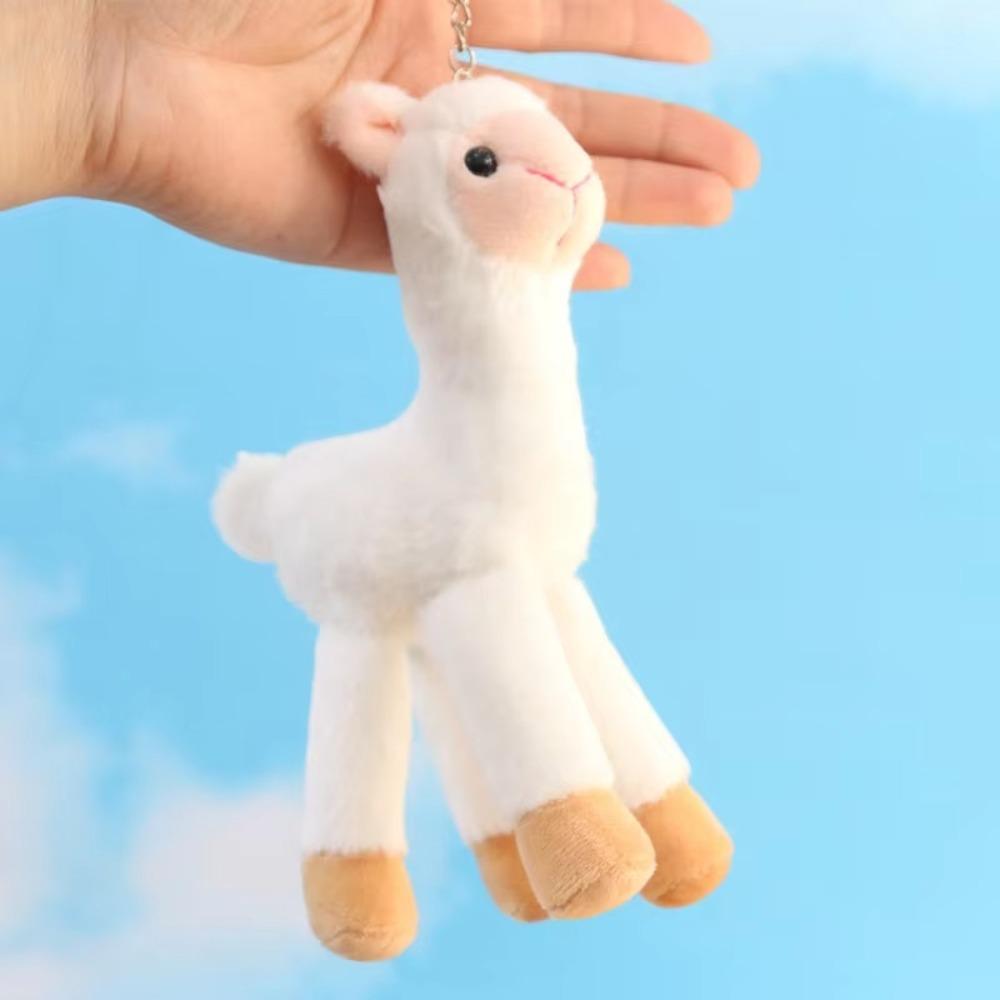 Cute Alpaca Pendant Key Ring Cute Little Doll Plush Toy Mini Doll Bag Pendant Keychain