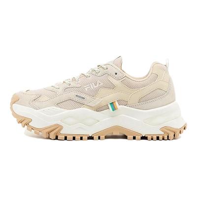 Twine Ma Synthetic Leather Low Top Casual Shoes Unisex Light Brown White Korean Style 1RM02760G_920