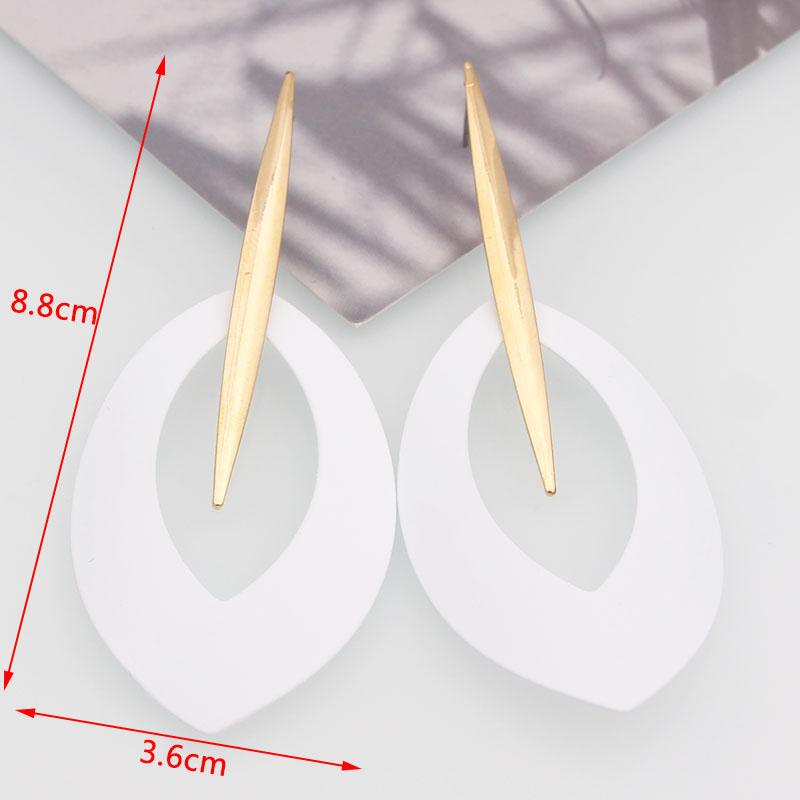 Neue Europäische Ovale Hängende Ohrringe Punk Gewickelte Metall Ohrringe für Frauen Bunte Lange Ohrhänger Große Runde Ohrringe aretes