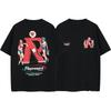American Vintage High Street T-Shirt Cartoon Print Loose Fit Short Sleeve Men Women Teens