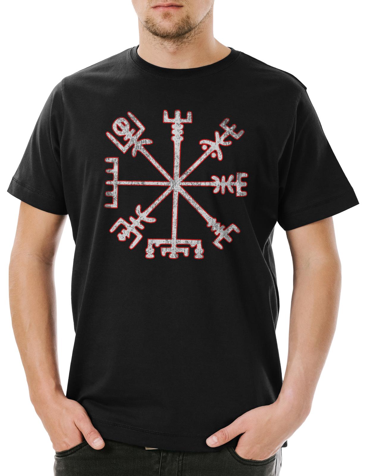 Vegvisir Viking Compass Mens T-Shirt Mens Womens Tees Top Signpost Celtic Pagan Valhalla Vikings S