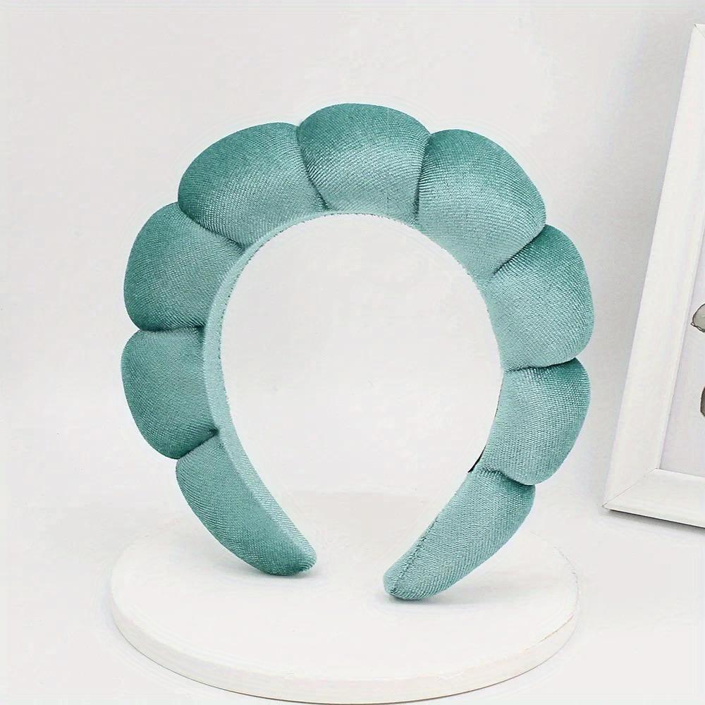 Sponge Spa Headband Velvet Washing Face Wide Padded Hair Hoop Skin Care Makeup Removal Shower For Women Girls Hair Accessories