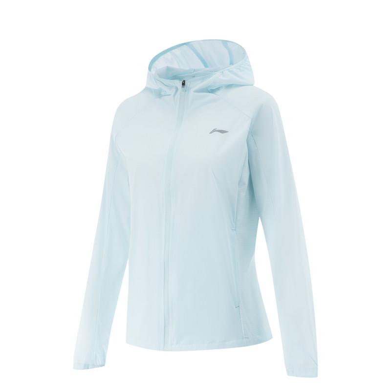 

Спортивная ветровка с капюшоном Li Ning для бега Женская верхняя одежда Светло-голубой AFDV520-2 S