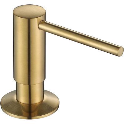 Manuelles Seifenspender für die Küche, gebürstetes Gold, mit Messingpumpe, 500 ml Fassungsvermögen.