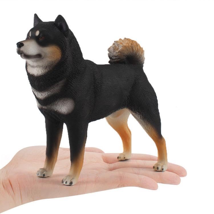 [Nekogamiyama] Black Shiba Inu Dog / 18cm Long, Extra Large Miniature Figurine, Ornament, Model, Interior Decor, Collector's Model