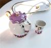 Tekanna Söt Tecknad Skönheten och Odjuret Kaffekannor Mugg Mrs Potts Chip Kopp Te Koppar Kärl Ett Teset Droshipping Skrivbords Present