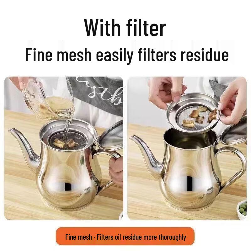 Huìhuáng Stainless Steel Oil Dispenser with Filter