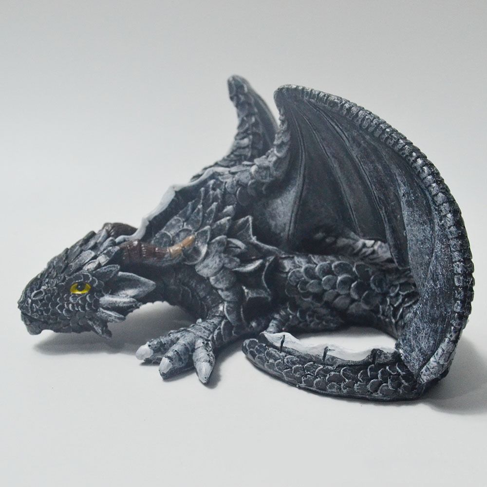 Resin Dragon Ornaments Large Size Dragon Decoration Black Dragon Sculpture  Desk Statue