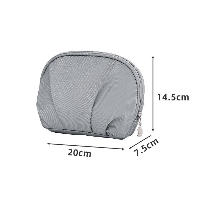 Beilian Fashion Half-Round Handheld Makeup & Skincare Bag: Lightweight and Portable Lipstick Storage Solution