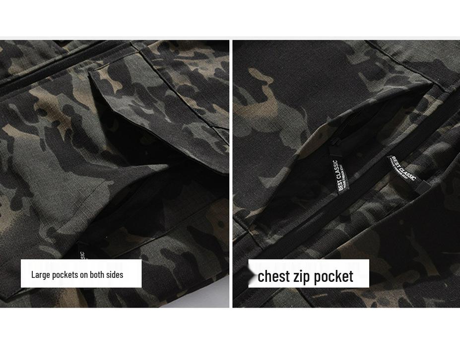 Men's Winter Camouflage Hooded Jacket with Graphene Lining & Extra Warmth