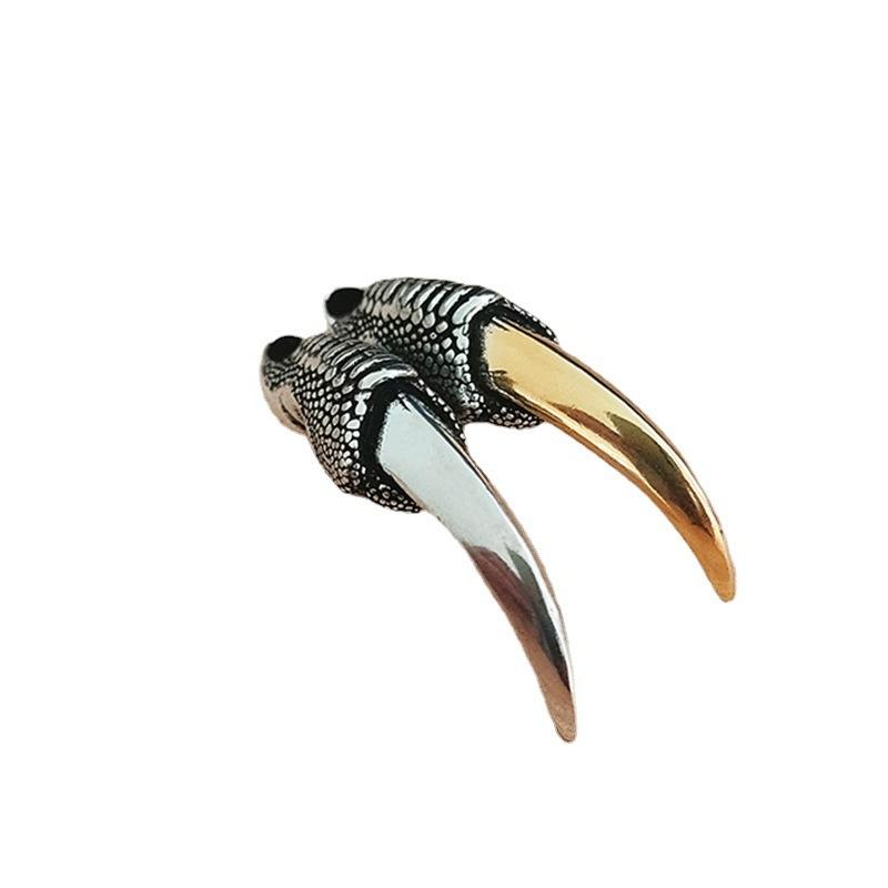 New Style Stylish Hip Hop Handsome Mens Silver Dragon Claw Pendant Necklace