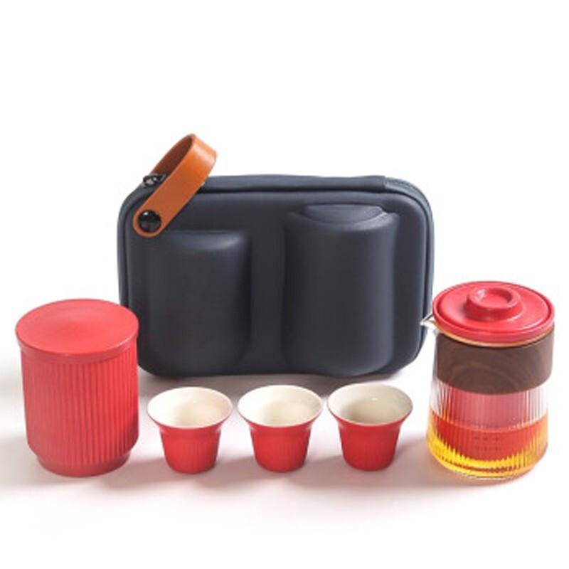 DARUNYAO Portable Travel Gongfu Tea Set with Tea Caddy
