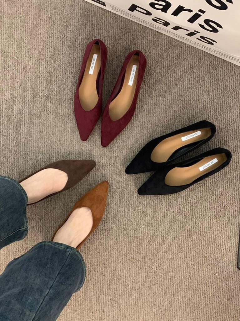 2025 Jaro-Podzim Dámské Špičaté Hnědé Klínky Vysoké Kvality: Elegantní večerní a cestovní boty