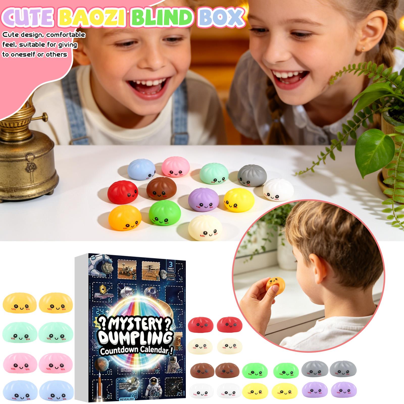 

24-Day Countdown Calendar Box — Stress-Relieving Toy Set | Daily Unboxing Surprises | Soft, Cute, And Slow-Rising | Festive Countdown Gi One Size
