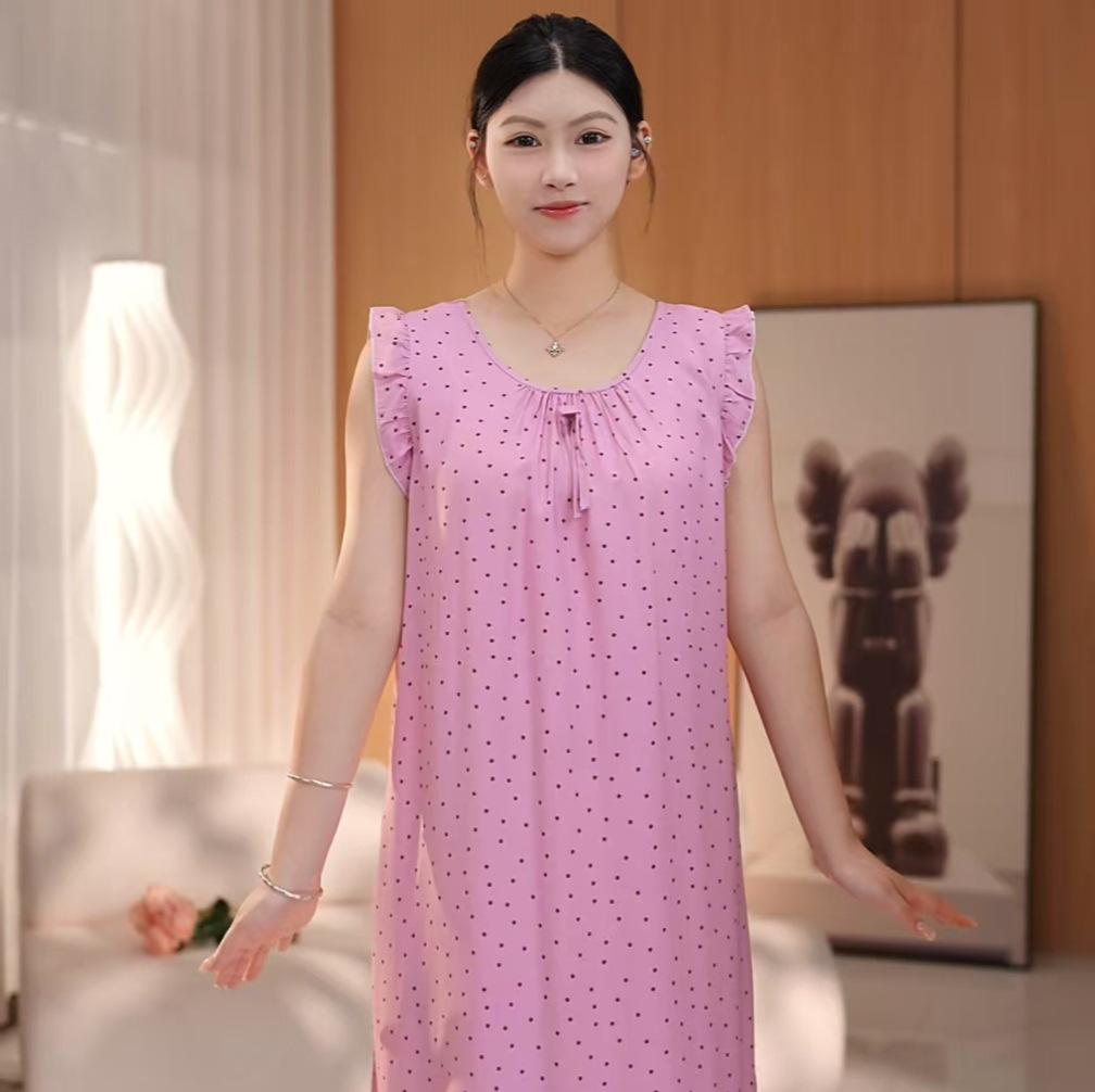 Women's Cotton Silk Camisole Pajama Dress - Summer, Loose Fit, Cute Japanese Style, Sexy and Thin, Perfect for Students