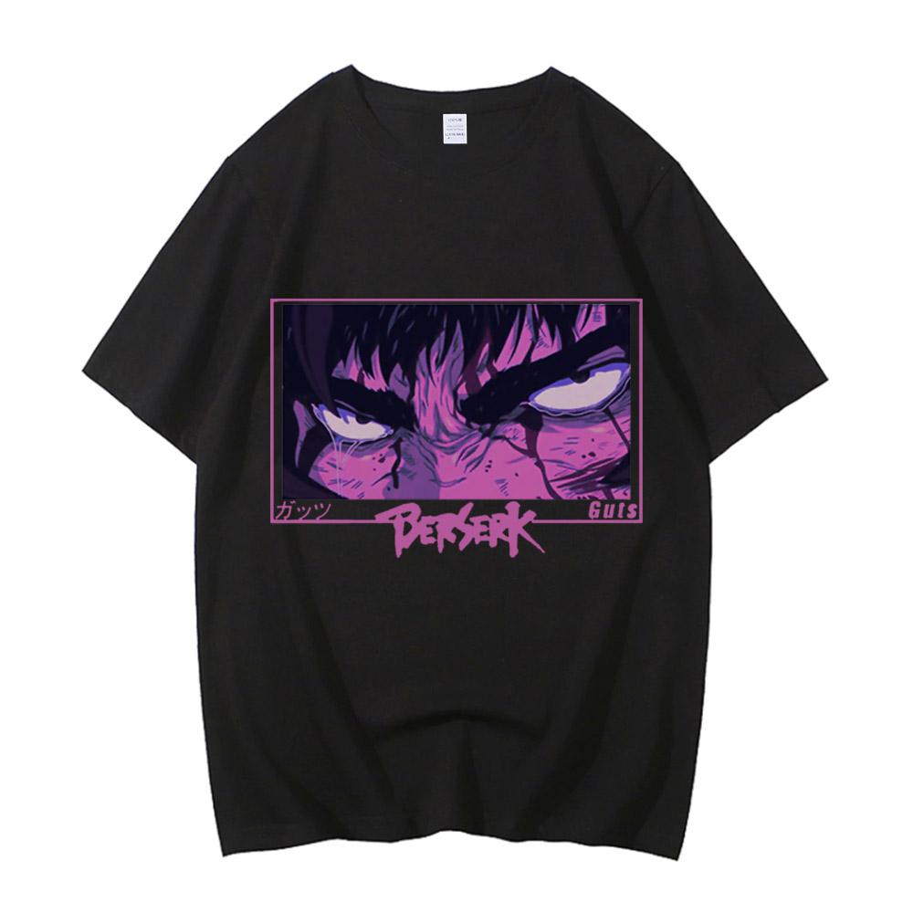 

Japanese Anime Berserk Guts Tshirt Retro Vintage Graphic Tees Men Harajuku Cotton Casual Short Sleeve Tshirt Tops Unisex S