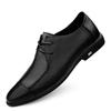 Men's Shoes Business Casual Shoes Foreign Trade Small Leather Shoes Spring and Summer First Layer Cowhide Groom Wedding Shoes British Leather Shoes Me
